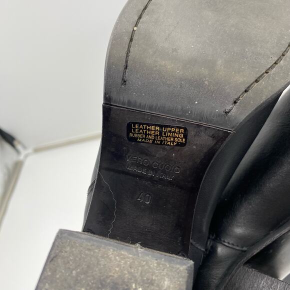 Barneys New York Black Soft Leather Pull On Over The Knee Boots Size 40 - Picture 3 of 11